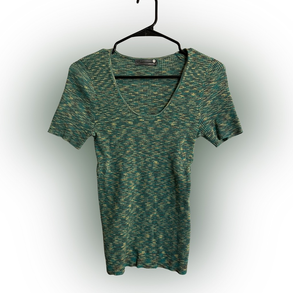 Anthropologie Green Knit Top
